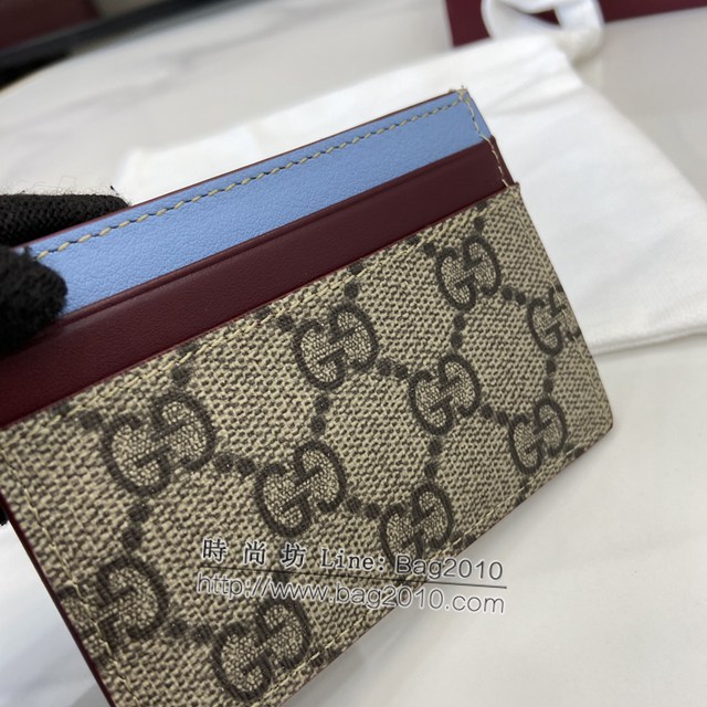 Gucci專櫃古馳最新款飾熊貓細節GG迷你錢包卡夾卡包 jh2034型號：818769